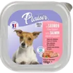 Plaisir פלאז'יר מעדן לכלב סלמון וירקות 100 גרם