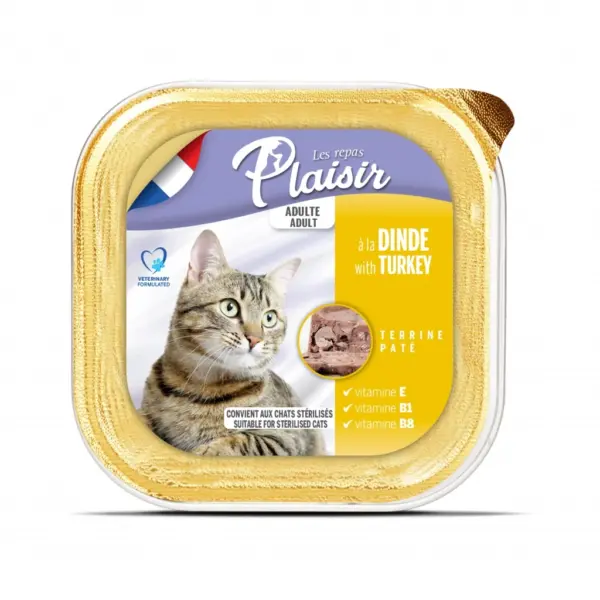 Plaisir פלאז'יר מעדן לחתול הודו 100 גרם