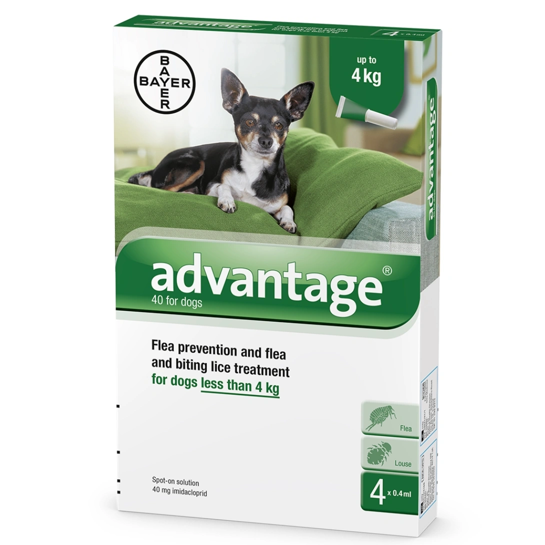 אדוונטג' לכלב עד 4 ק״ג – Advantage Dog up to 4kg