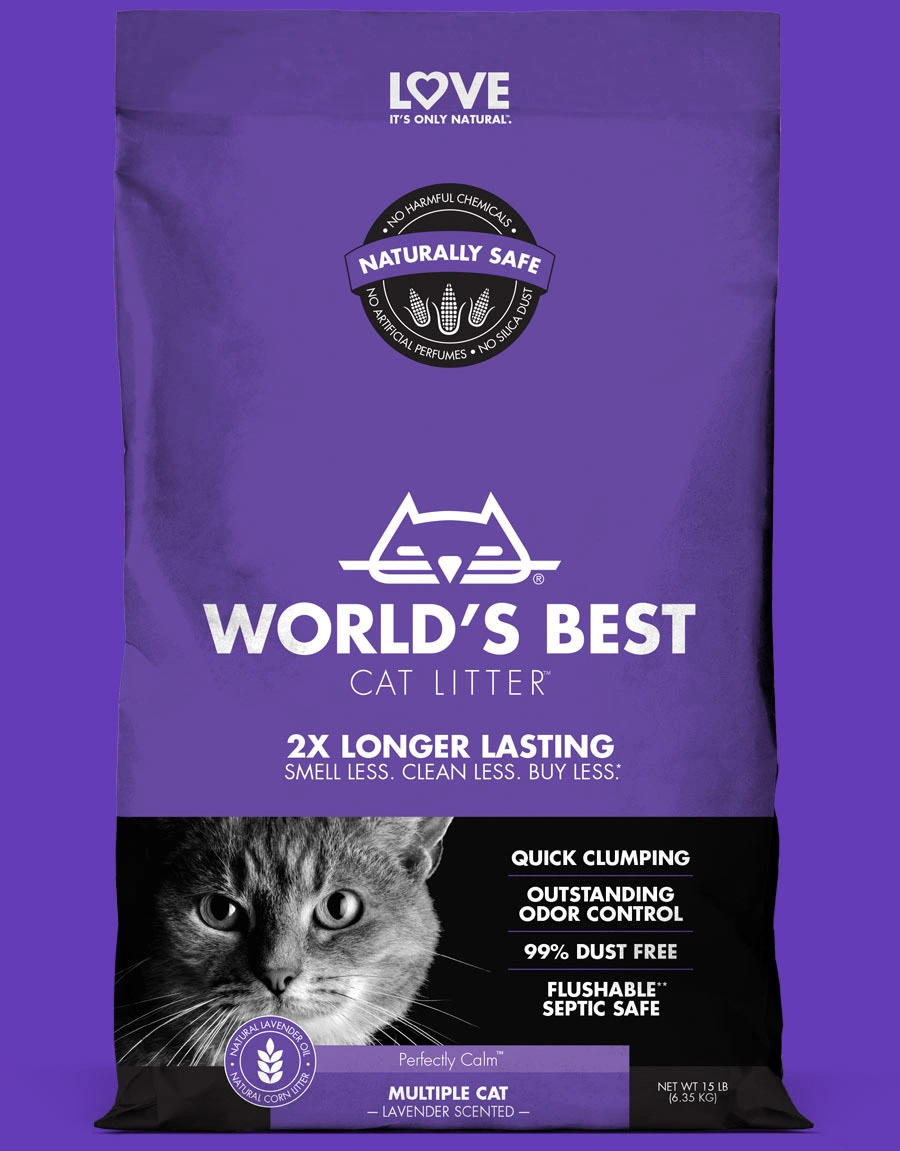 וורלד בסט קט ליטר מולטיפל לבנדר 6.35 קג - World`s best cat litter