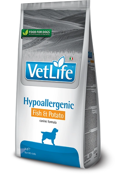 וט לייף היפואלרגני דג ותפוח אדמה 2 ק"ג-Vet Life Hypoallergenic Fish & Potato