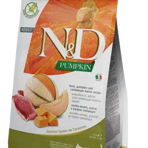 נטורל אנד דלישס ברווז ודלעת חתול בוגר 1.5 ק"ג -N&D Duck Adult Cat