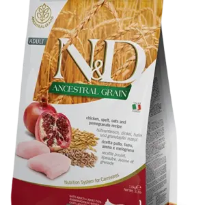 נטורל אנד דלישס עוף ורימון חתול בוגר 1.5 ק"ג-N&D Chicken Adult Cat