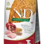 נטורל אנד דלישס גור גזע קטן עוף ורימון 7 ק"ג- N&D Chicken Mini Puppy