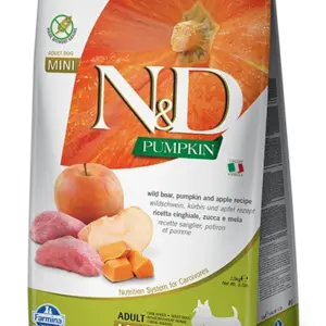 נטורל אנד דלישס בוגר גזע קטן חזיר ודלעת 7 ק"ג-N&D Boar Adult Mini