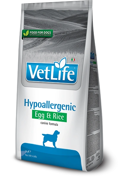 וט לייף היפואלרגני ביצה ואורז 12 ק"ג-Vet Life Hypoallergenic Egg & Rice