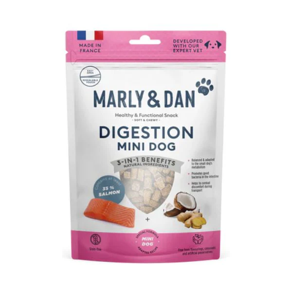 חטיף פונקיציונלי MARLY&DAN נגיסי לסיוע בעיכול ובחילות - 50 גרם