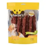 חטיף צ`רליז Charlie’s סיגר בקר עטוף בשר ברווז - 500 גרם