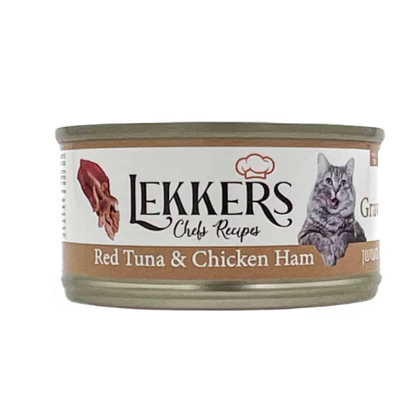 LEKKERS - מעדן חתולים טונה אדומה ועוף מעושן(17) - 85 גרם