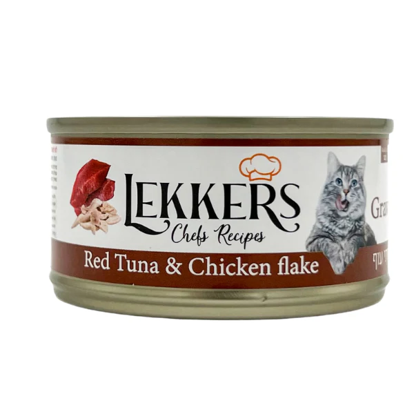 LEKKERS - מעדן חתולים טונה אדומה ופתיתי עוף(20) - 85 גרם