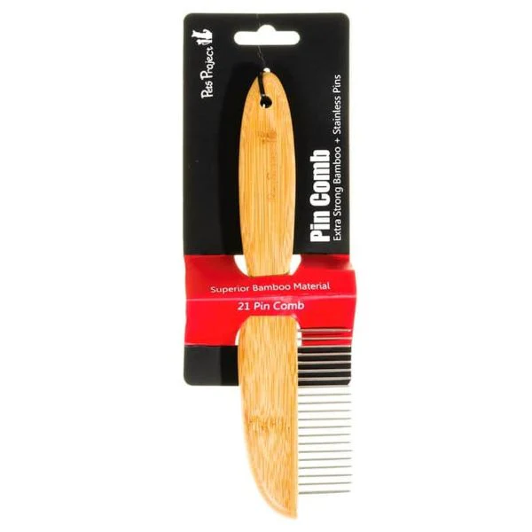 מסרק טיפוח במבוק 21 פינים Bamboo Groom.
