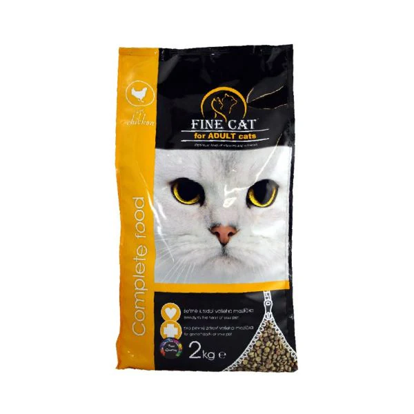 Fine cat פיין קט מזון יבש לחתולים בטעם עוף - 2 ק"ג