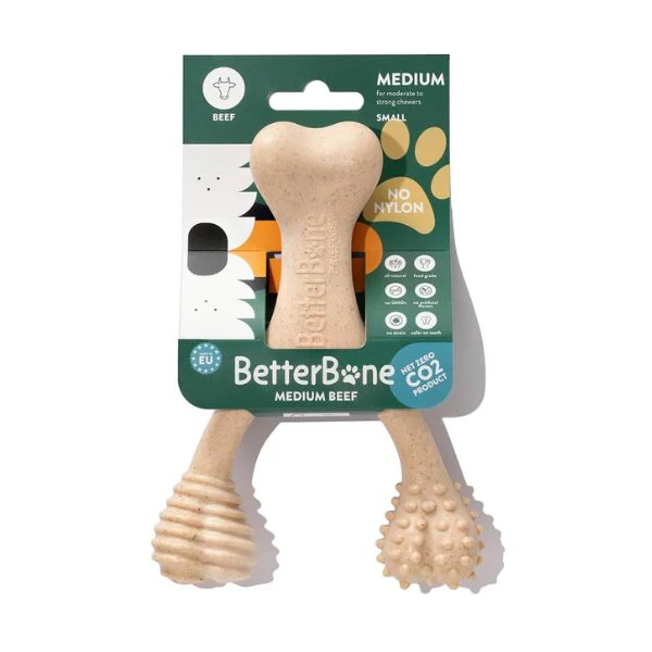 בטר בון Better Bone צעצוע לעיסה לכלבים עוצמה בינונית בטעם טבעי - קטן