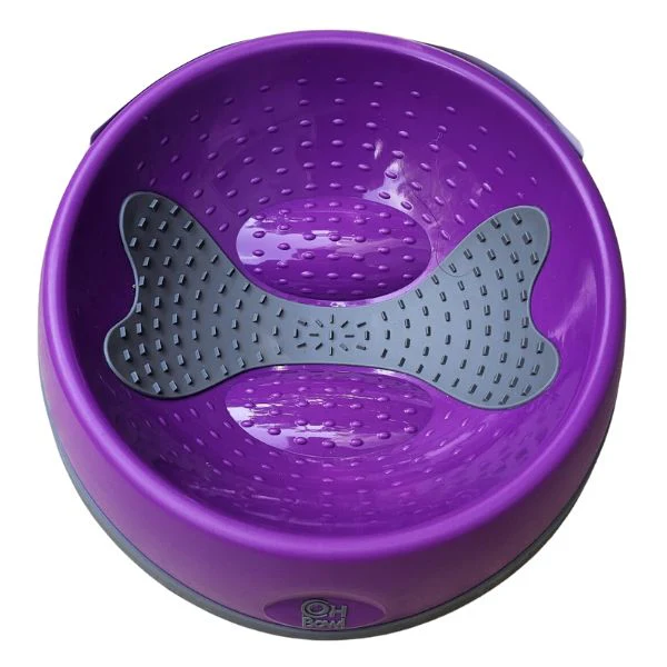 ליקי מט Oh Bowl קערת האכלה וליקוק דנטלית סגול - גדול