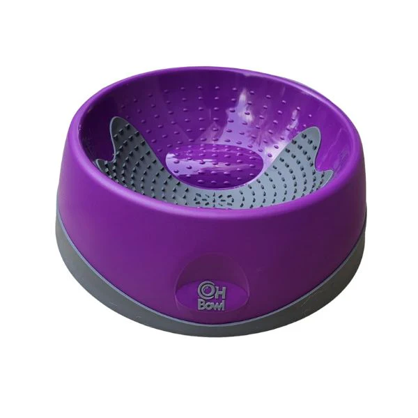 ליקי מט Oh Bowl קערת האכלה וליקוק דנטלית סגול - בינוני