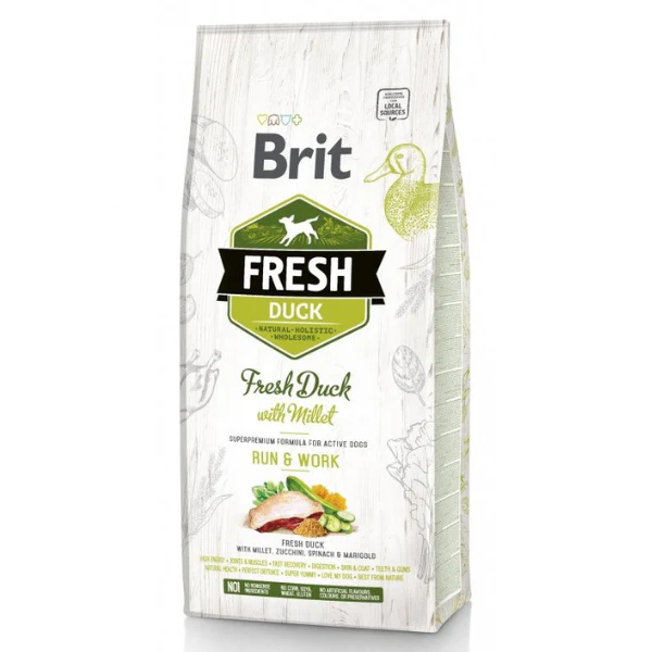 בריט פרש כלב פעיל בוגר ברווז - 12 ק”ג Brit Fresh