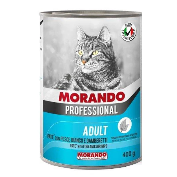 שימורים לחתול,Morando Professional, פטה דג ושרימפס 400 גר'