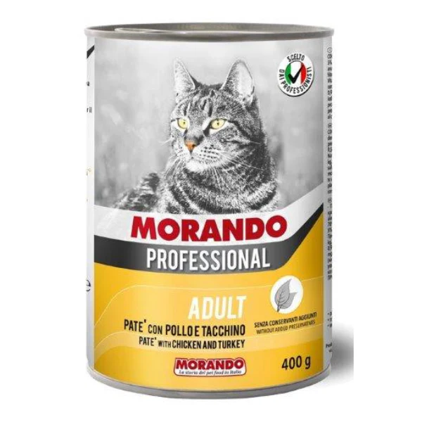 שימורים לחתול,Morando Professional, פטה עוף והודו 400 גר'