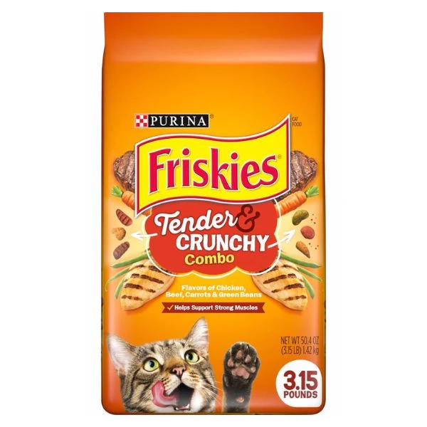 פריסקיז נתחי ברביקיו Tender Crunchy Combo לחתולים 7.2 ק"ג