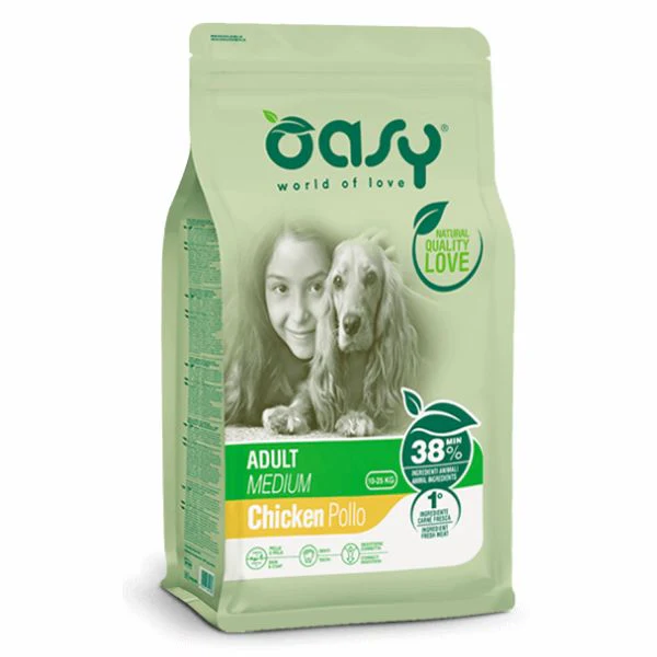 אואסי Oasy לייף סטייג עוף גזע בינוני וגדול 12 ק"ג