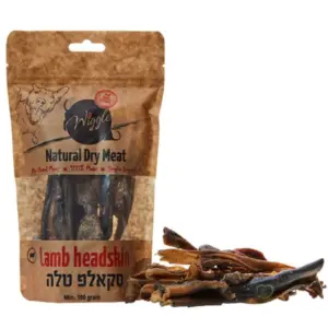 וויגל סקאלפ טלה 100% חטיף טבעי לכלבים - 100 גרם