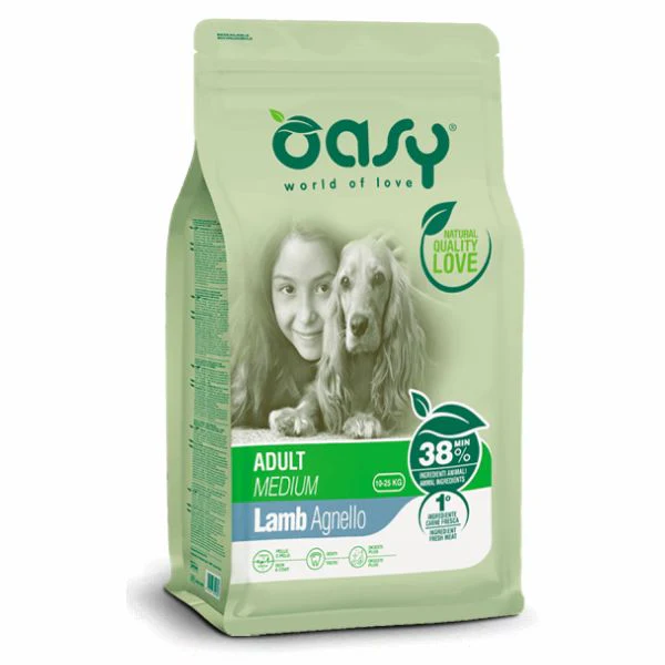 אואסי Oasy לייף סטייג כבש גזע בינוני וגדול 12 ק"ג