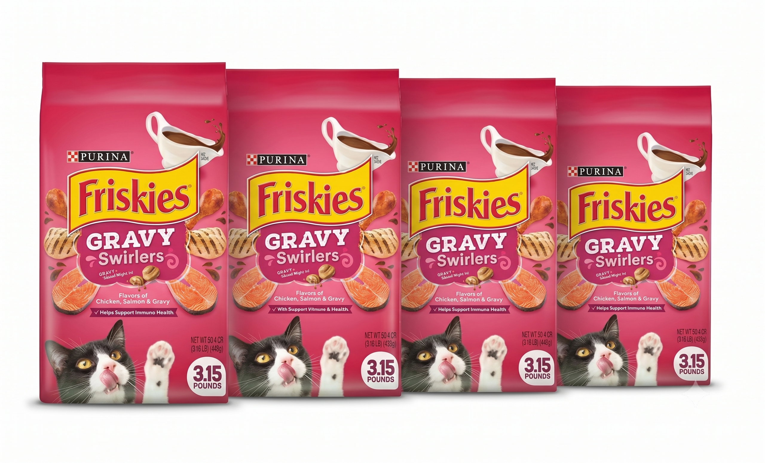 רביעיית פריסקיז Friskies Extra Crunch קראנצ'י מזון יבש לחתולים – סה"כ 5.6 ק"ג