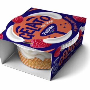 גלידה לכלבים בטעם פטל מרענן 40 גרם– תוצרת איטליה | Fidovet Gelato Raspberry for Dogs