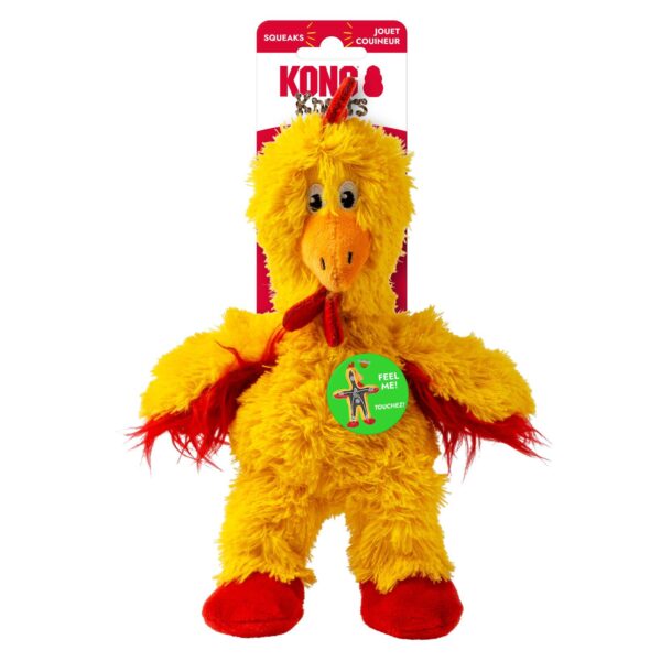 בובת חבל קשרים לכלב קונג תרנגולת מידה | KONG Knots Crosses Chicken M