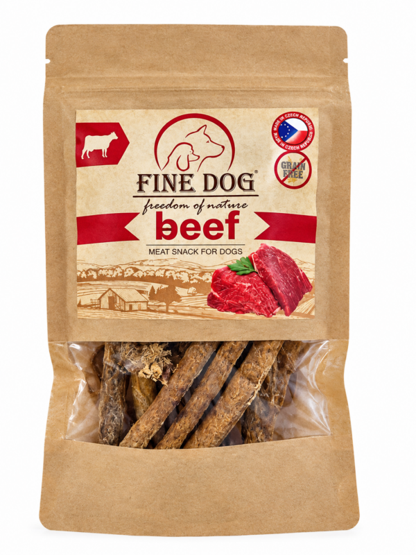 FINE DOG חטיף מקל בקר ללא דגנים לכלב – 100% רכיבים טבעיים